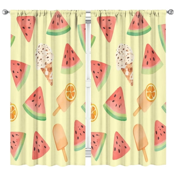 Ice Cream (22)_33 Curtains-blackout Curtains Bedroom Decor Living Room Darkening Grommet Window Drapes 2 Panels Set 42"x 84"