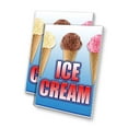 thumbnail image 1 of Ice Cream (24" X 36") Deluxe A-Frame Signicade, Includes 2 Removable Panels & Stand, 1 of 4