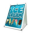 thumbnail image 1 of Ice Cream 24" x 36" A-frame Sidewalk Sign| Advertise Your Business | Images On Both Sides | Shop Truck Bar Bars Soft Serve | Made in The USA, 1 of 3
