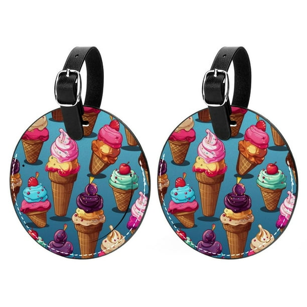 Ice cream luggage tag top