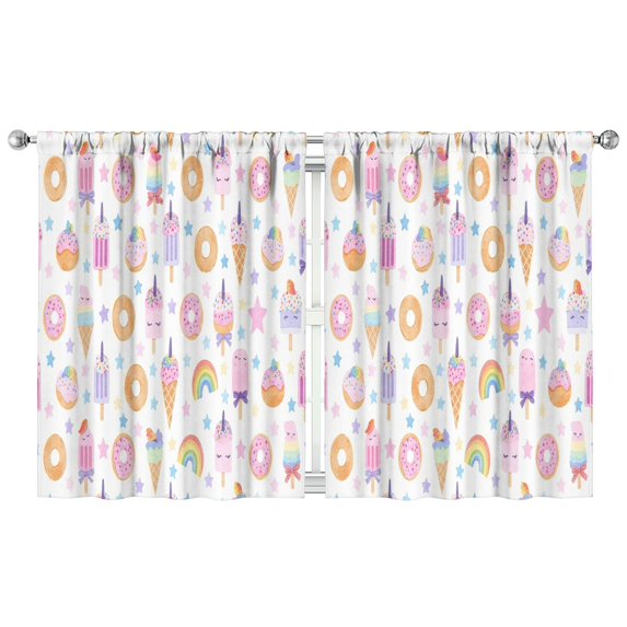 Ice Cream (3)_17 Curtains-blackout Curtains Bedroom Decor Living Room Darkening Grommet Window Drapes 2 Panels Set 42"x 54"