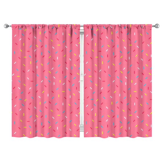 Ice Cream (32) Curtains-blackout Curtains Bedroom Decor Living Room Darkening Grommet Window Drapes 2 Panels Set 52"x 84"
