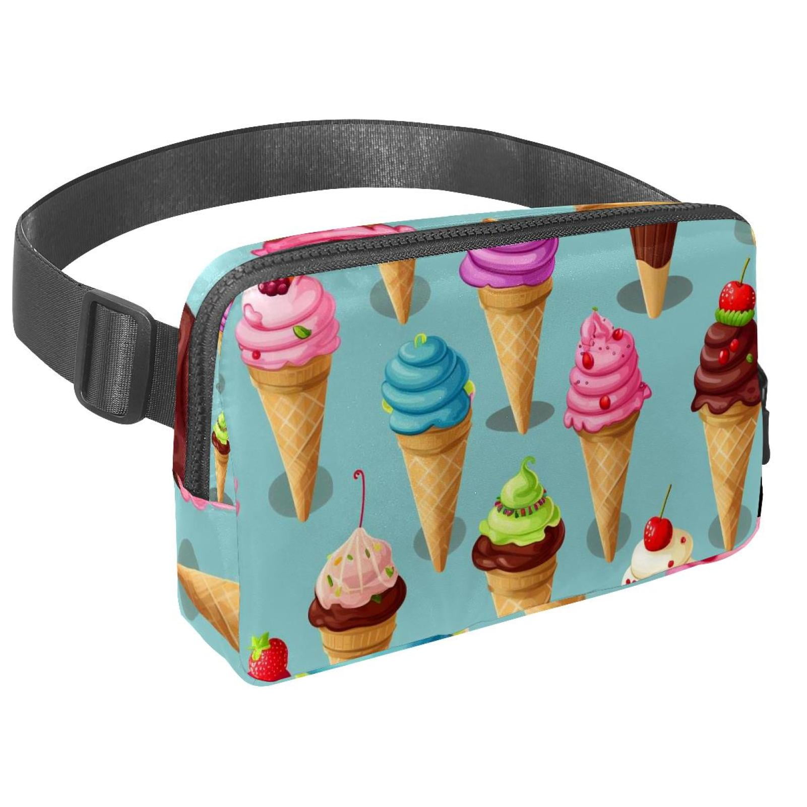 Ice Cream Adjustable Lightweight Fanny Pack with Extension Strap Unisex Belt Bag and Crossbody Bag Walmart