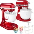 thumbnail image 1 of Ice Cream Attachment Compatible with KitchenAid 4.5/5/6/7QT Mixers,Makes 2 Quarts of Ice Cream,Compatible with KitchenAid Ice Cream Maker Attachment,Dishwasher safe(Not Fit 3.5QT Mixers), 1 of 7