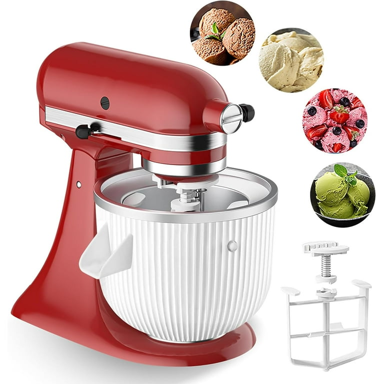 NOBRAND Ice Cream Attachment for KitchenAid Stand Mixer, 2-Quart