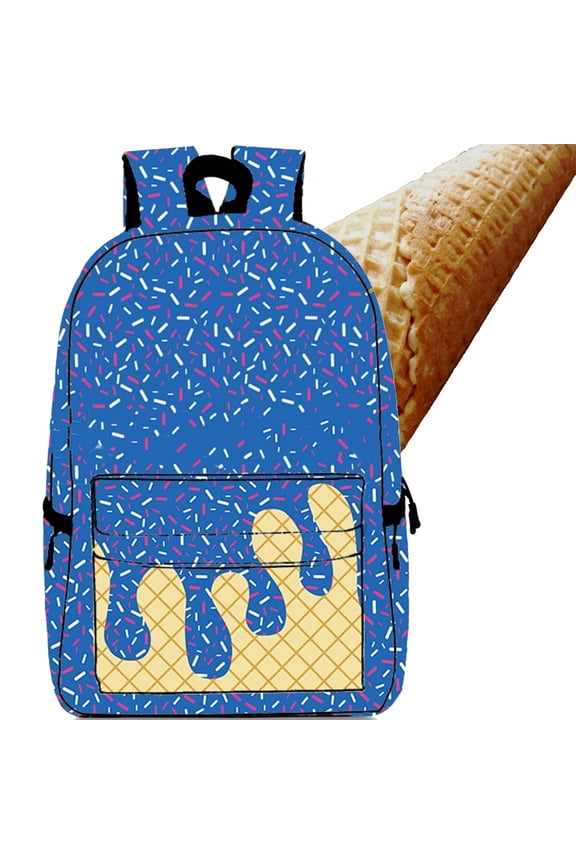 Ice Cream Backpack – 20L Lightweight Daypack for Travel, Water-Resistant Large Capacity Bag with Adjustable Straps