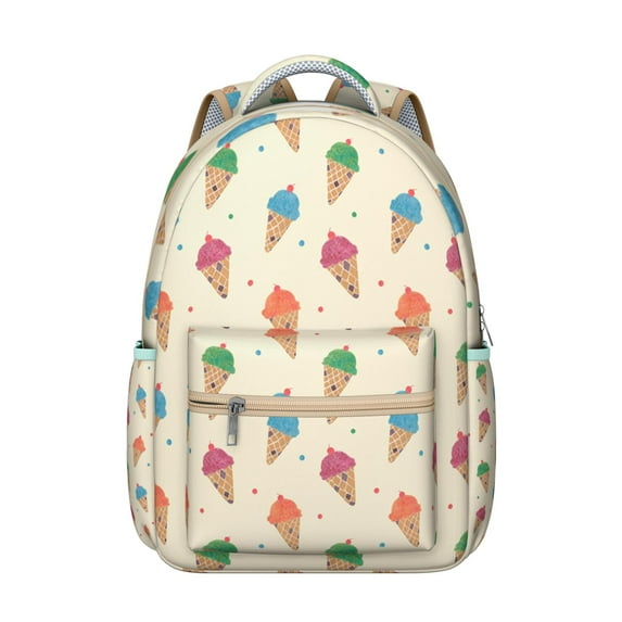 Ice Cream Backpack for High School Students - Durable & Fashionable, Multiple Compartments, Great for Books & Laptop