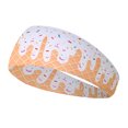 thumbnail image 1 of Ice Cream Baseball Headband for Men & Women - Athletic Elastic Sweatbands Wicking Headbands for Baseball, Basketball, Football, Tennis, Gym - Sports Wristbands & Headbands for Adults Teens #01White, 1 of 2