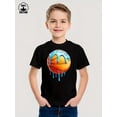 thumbnail image 1 of Ice Cream With Basketball Novelty Graphic Kid T-Shirt Casual  Style With 100% Cotton Fabric,Suitable for Boys And Girls,Size From 3T-13Y,Ideal Gift for Kids, 1 of 5