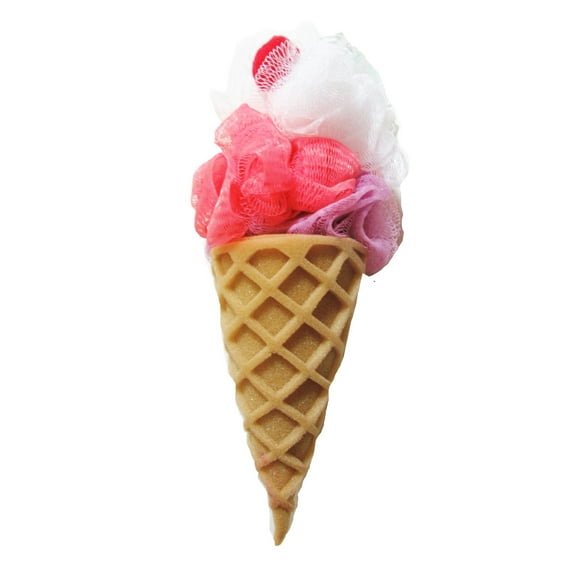 Ice Cream Bath Sponge Shower Loofah Mesh Pouf Bath Sponge for Kids