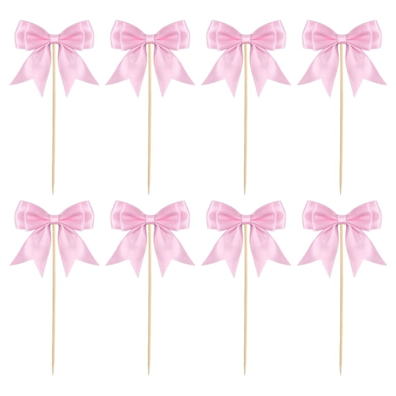 Ice Cream Birthday Party Decorations, Bow Cupcake Toppers and Bowknot Cake Picks for Birthday Wedding Bridal Engagement, Bow Theme Party Decor, Fall Wedding Guest Dress