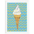 thumbnail image 1 of Ice Cream Blue Framed Art Modern Wall Decor, 1 of 15