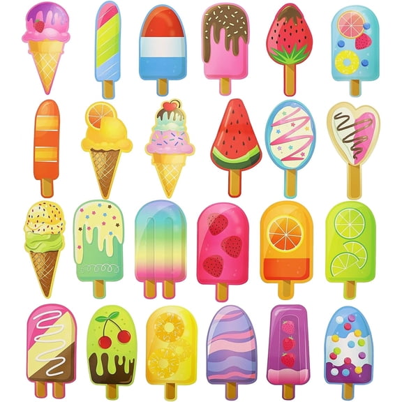 Ice Cream Bookmarks - Vibrant Themed Designs & Fun Book Marks for Popsicle Party Favors & Birthday Bookmarks - Classroom Rewards & Kids Book Marks - 120 Count, 6 in