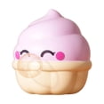 thumbnail image 1 of Ice Cream Bubble Fidget Toy, Winking Dessert Shaped Squeeze Fidget, for Desk Hand Play and Food Themed Gift Bags, Pink Scoop Styling with a Cone Cup Base and Clear Mouth Bubble, 1 of 7
