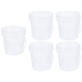 thumbnail image 1 of REOFLYUP White Plastic Ice Cream Bucket with Lid for Storage 5 Pieces Food Grade Reusable 7.09x4.92x3.94 Inches, 1 of 6
