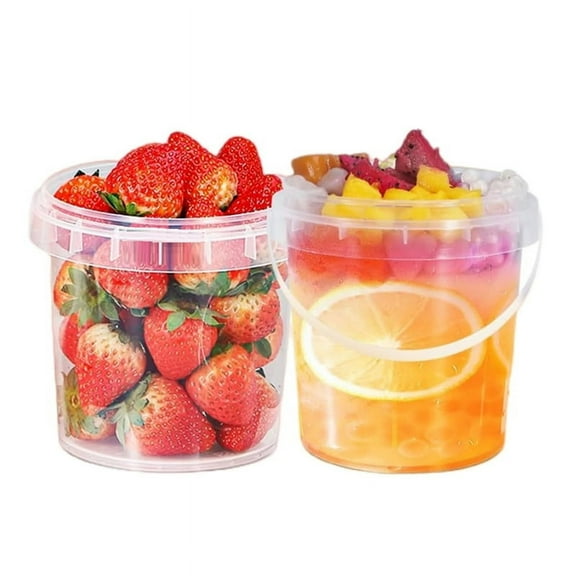 Ice Cream Bucket with Lid and Handle Cocktail Rum for Drinks Food Storage Poke