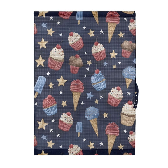 Ice Cream Cake Pattern Door Curtain Sheer Privacy Light Filtering Window Panel 1 Panel 25x40 Inch