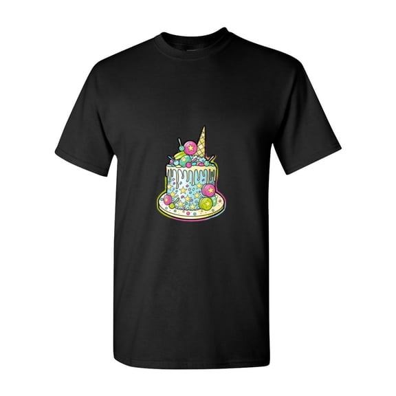 Ice Cream Cake With Macrons And Lollipops Sweet Dessert Birthday Party T-Shirt, for men & women, up to size 5XL