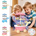 thumbnail image 1 of Ice Cream Candy Cart Playset with Simulated Lollipop & Dessert, Street Stall Pretend Play Toys, Vendor Role Play Kit, Christmas Birthday Gifts, Toys for Toddler Baby Kids Boys Girls, Age 3+, 1 of 7