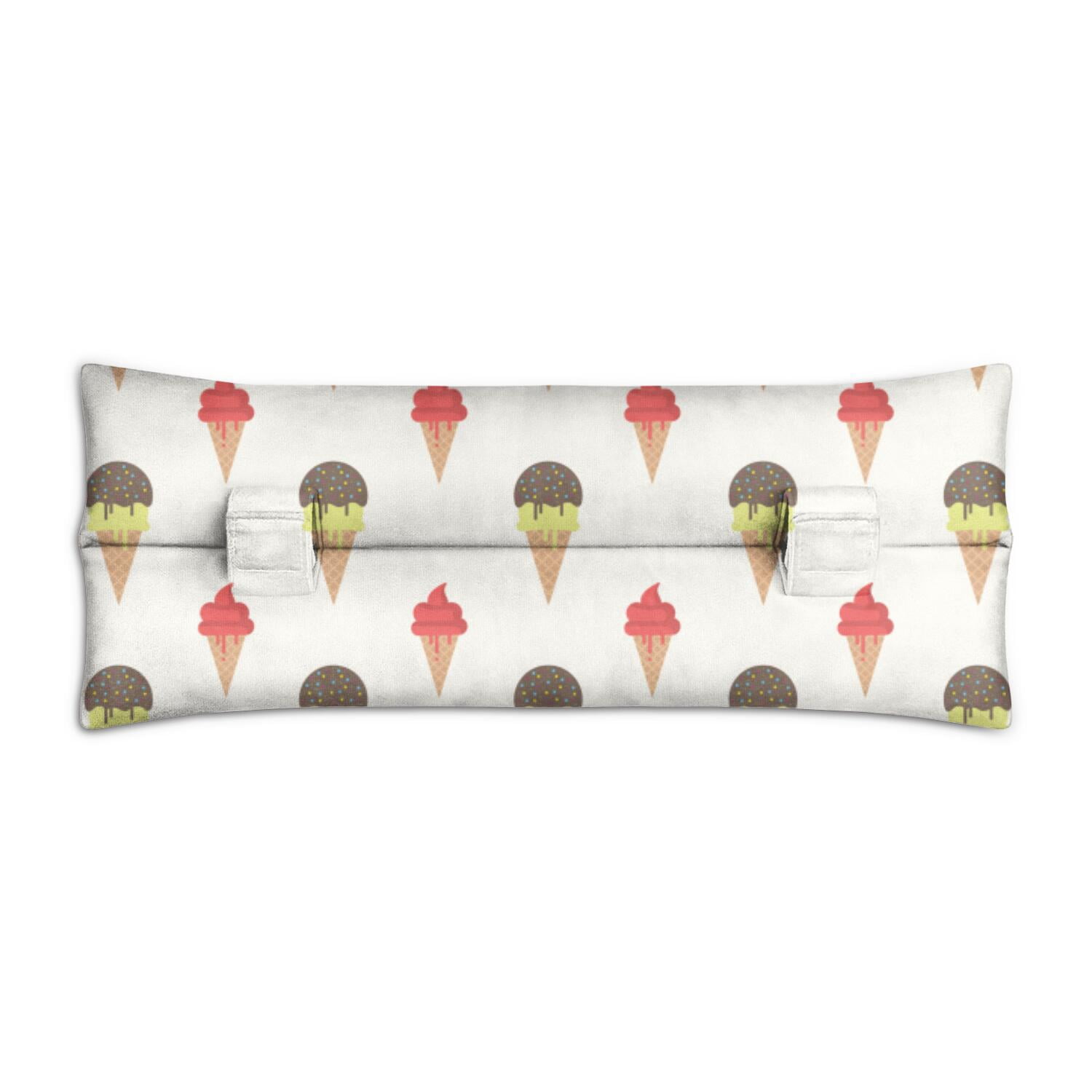 Ice Cream Colorful Seatbelt Pillow for Post-Surgery Comfort - Soft Mastectomy & Heart Surgery Recovery Cushion with Sweet Treats Design