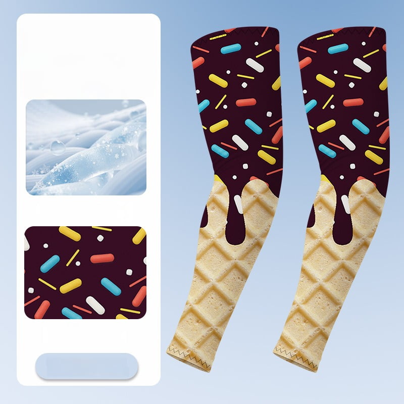 Ice Cream Compression Arm Sleeves for YouthCooling Sun Ice Cream Compression Arm Sleeves for YouthCooling Sun