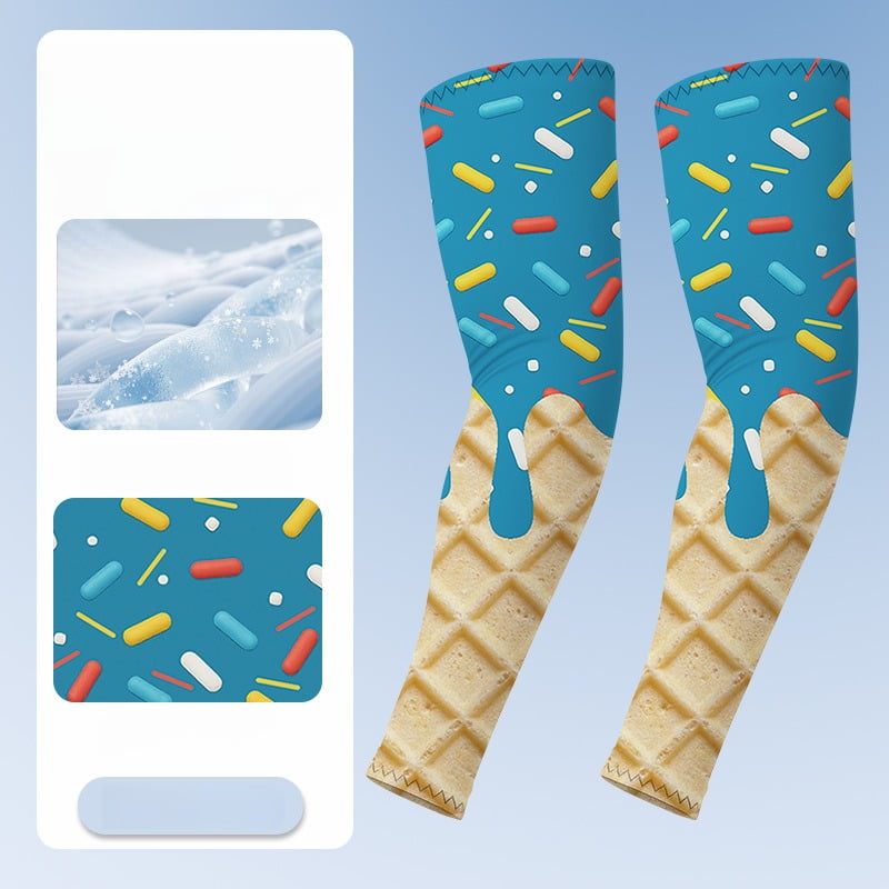 Ice Cream Compression Arm Sleeves for YouthCooling Sun Ice Cream Compression Arm Sleeves for YouthCooling Sun