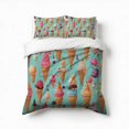 thumbnail image 1 of Ice Cream Cone Bedding Set 3 Pcs Soft Microfiber Quilt Cover For Bedroom Decor, Comforter Cover With 2 Pillowcase, 1 of 5