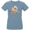thumbnail image 1 of Ice Cream Cone Cat Blue Womens Organic T-Shirt - X-Large, 1 of 1