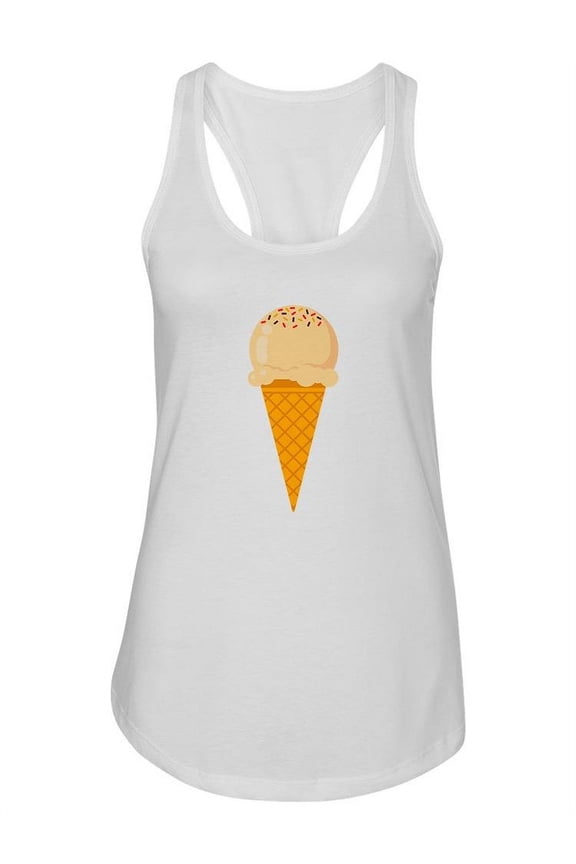 Ice Cream Cone Design. Tank Women -Image by Shutterstock, Female Medium
