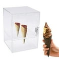thumbnail image 1 of Ice Cream Cone Display/Storage Case Cabinet Acrylic Waffle Cone Holder 9 Holes, 1 of 22