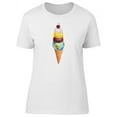 thumbnail image 1 of Ice Cream Cone & Earth Globe T-Shirt Women -Image by Shutterstock, Female Small, 1 of 4