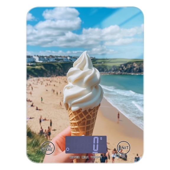 Ice Cream Cone Food Scale Digital Kitchen Scale Waterproof Grams Ounces lbs for For Baking and Cooking