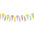 thumbnail image 1 of Unique 16750 Paper Garland with Tassels-1.82 m-Pastel Ice Cream Summer Party-1 Count (Pack of 1), Multicolour, 1 of 1