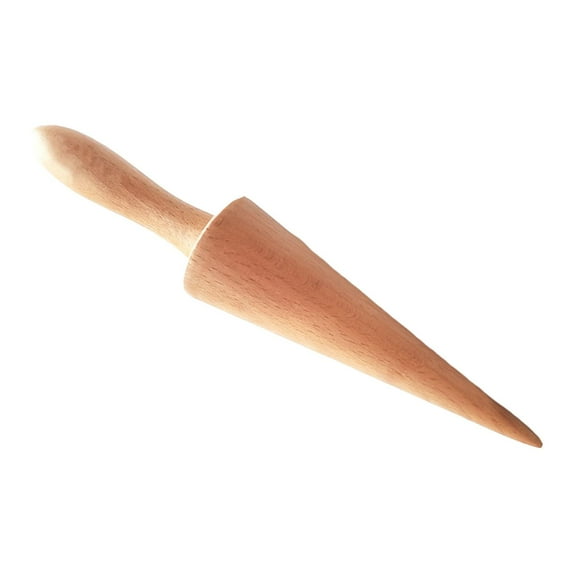 Ice Cream Cone Maker Wooden Cone Roller, Multipurpose Dessert Cooking, DIY Egg Roll Omelet Waffle Roller for Cooking Pastry