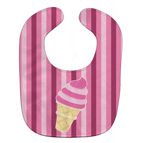 Ice Cream Cone Pink Swirl Baby Bib