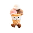 thumbnail image 1 of Ice Cream Cone Plush Toy 25cm Soft Stuffed Doll Simulation Ice Cream Ball Plushie for Kids Room Decor Gift, 1 of 8