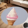 thumbnail image 1 of Ice Cream Cone Round Carpet Living Room Bedroom Home Decoration Coffee Table Mat Lounge Rug Chair Mats, 1 of 5