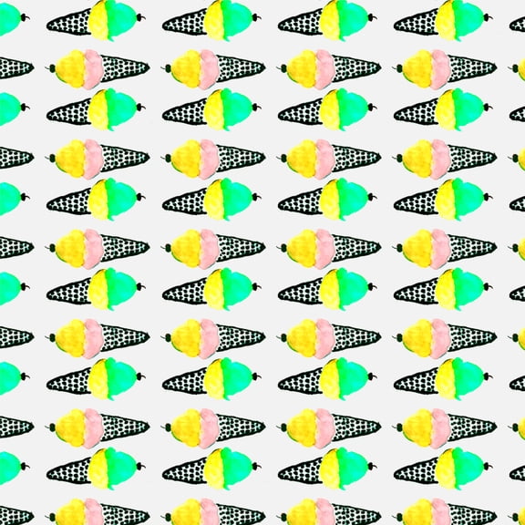 Ice Cream Cones Pattern Premium Roll Gift Wrap Wrapping Paper