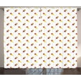 thumbnail image 1 of Ambesonne Ice Cream Curtains 2 Panel Set, Colorful Summer Snack, 108" x 90", Multicolor, 1 of 3