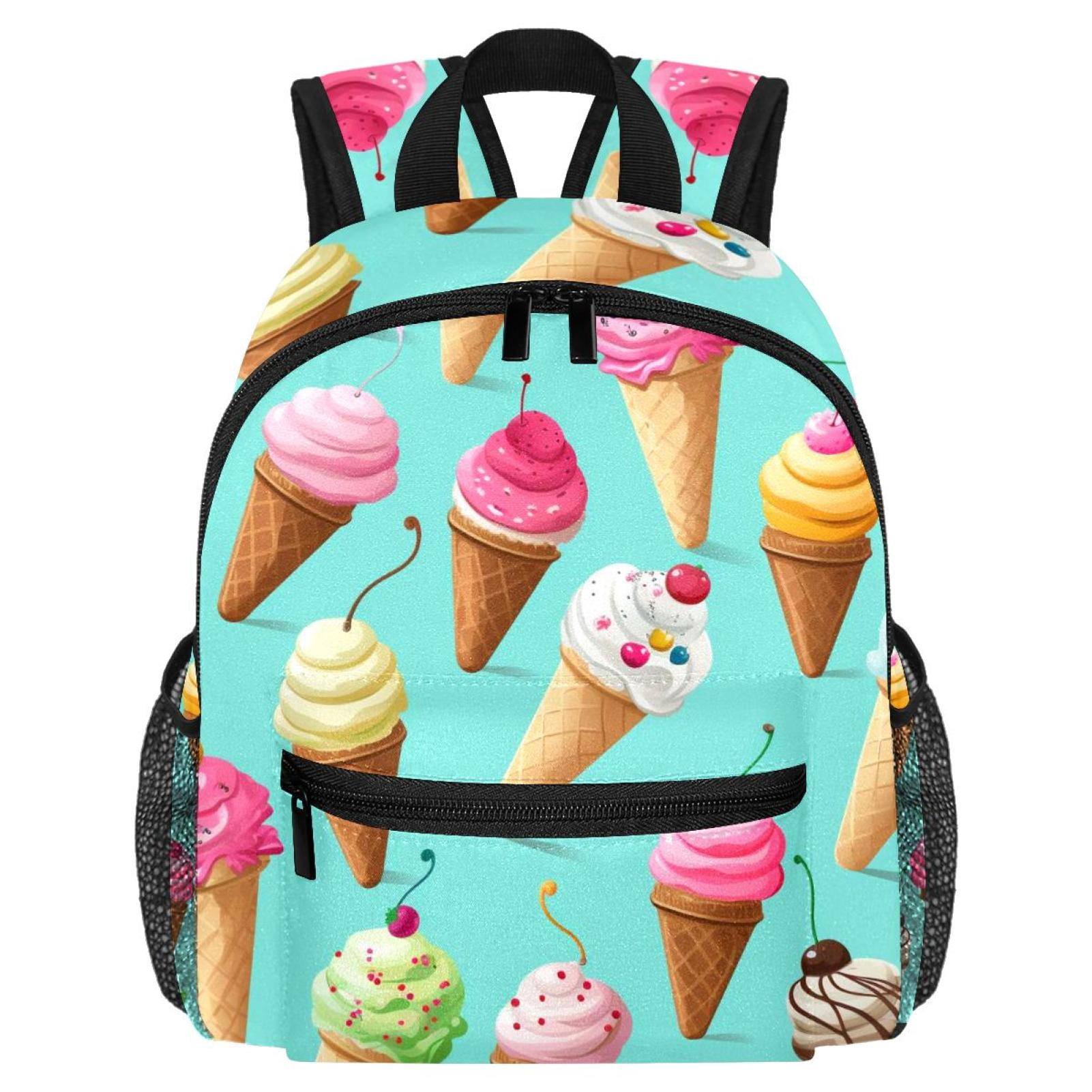 Icee Backpack Ice Cream Cute Printed Backpack with Adjustable Shoulder Strap, Large ...