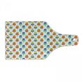 thumbnail image 1 of Ice Cream Cutting Board, Orange and Rainbow Colored Sugary Treats Popsicles Tooth Theme Pattern, Decorative Tempered Glass Cutting and Serving Board, Wine Bottle Shape, Multicolor, by Ambesonne, 1 of 8