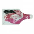 thumbnail image 1 of Ice Cream Cutting Board, Yummy with Try It Words Paintbrush Watercolor Art Illustration, Decorative Tempered Glass Cutting and Serving Board, Wine Bottle Shape, Pink Black White, by Ambesonne, 1 of 3