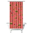 thumbnail image 1 of Ice Cream Dessert Pattern Shower Curtain - Colorful Sweet Treats Waterproof Bathroom Curtain with Hooks, 36x72 Inch Fade-Resistant Quick-Dry Machine Washable Hotel Style, 1 of 5