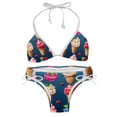 thumbnail image 1 of Ice Cream Detachable Sponge Adjustable Strap Two-Pack Bikini Set Swimsuits for Women, Swimming Suit Beach Wear, 1 of 6