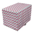 thumbnail image 1 of Ice Cream Dog Crate Cover, Repeating and Continuing Fruity Cold Popsicle Fresh Dessert on a Stick, Easy to Use Pet Kennel Cover for Dogs, 35" x 23" x 27", Pale Blue Dark Coral, by Ambesonne, 1 of 6