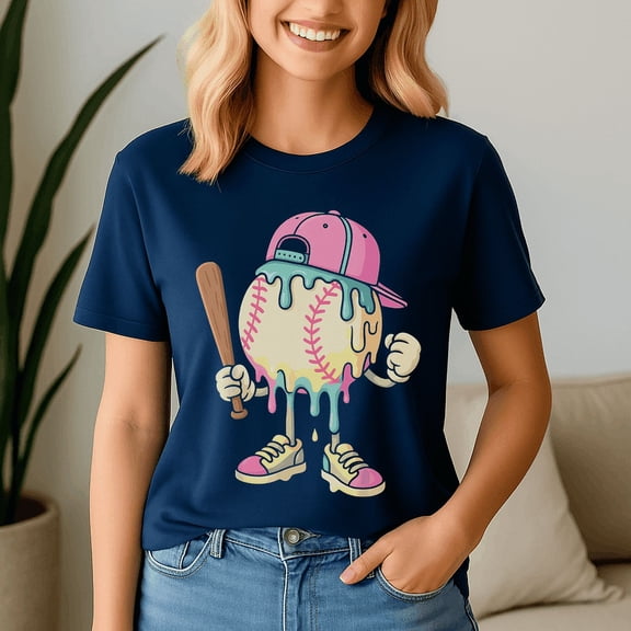 Ice Cream Drip Baseball Spots Baseball Drip,Baseball Shirt,Game Day Shirt,Game Day Baseball, American Baseball