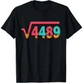 thumbnail image 1 of Ice Cream Drip Meme Square Root 4489 Slang Math Number Graphic Tee Unisex T-Shirt ,up to size 5XL, 1 of 2