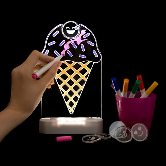Ice Cream Emoji Notes Color & Shine Nightlight & Craft Kit