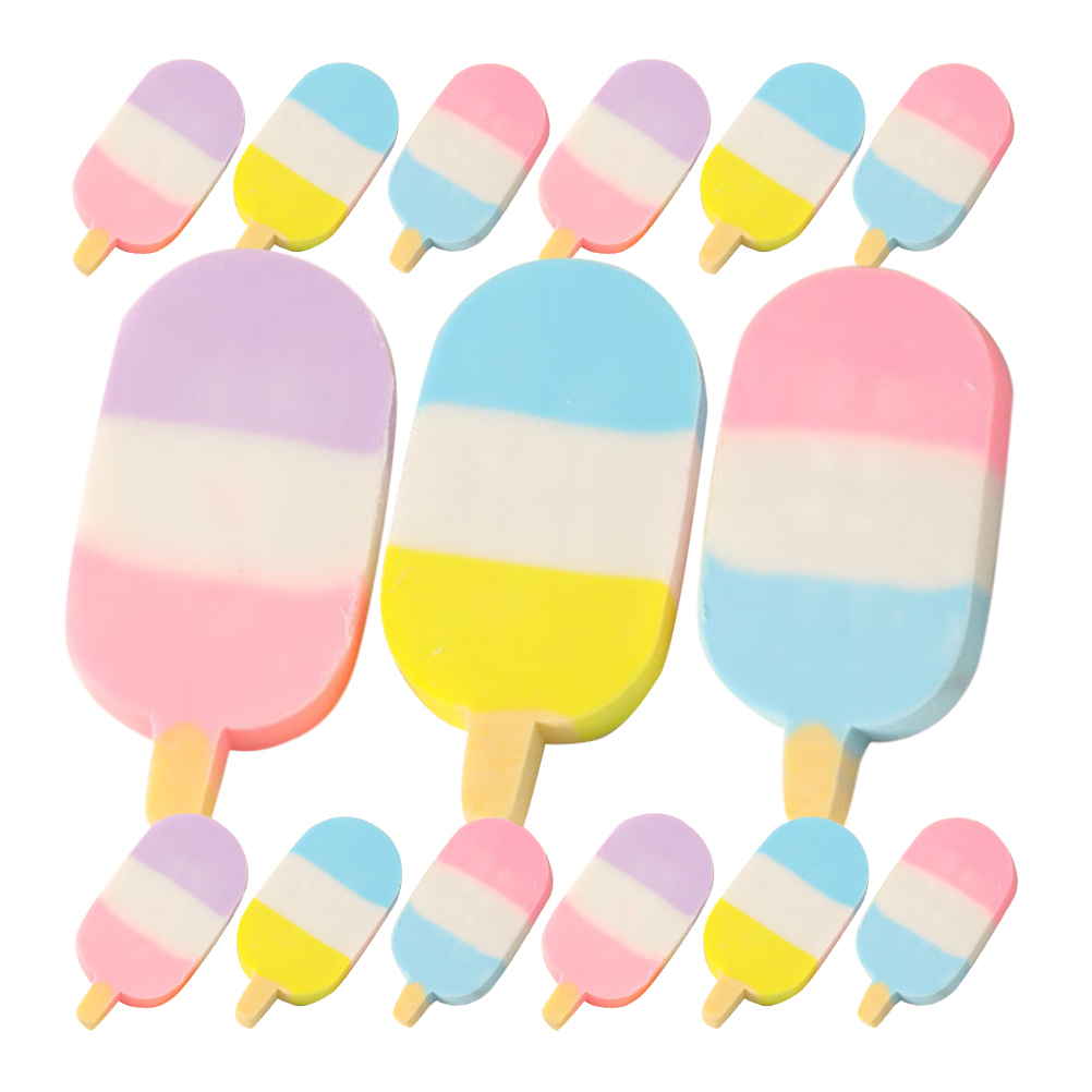Ice Cream Eraser Child 24 Pcs Small Stationery Synthetic Rubber Pencils