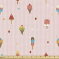 thumbnail image 1 of Ambesonne Ice Cream Fabric by the Yard Upholstery, Pastel Pattern, 1 Yard, Multicolor, 1 of 4
